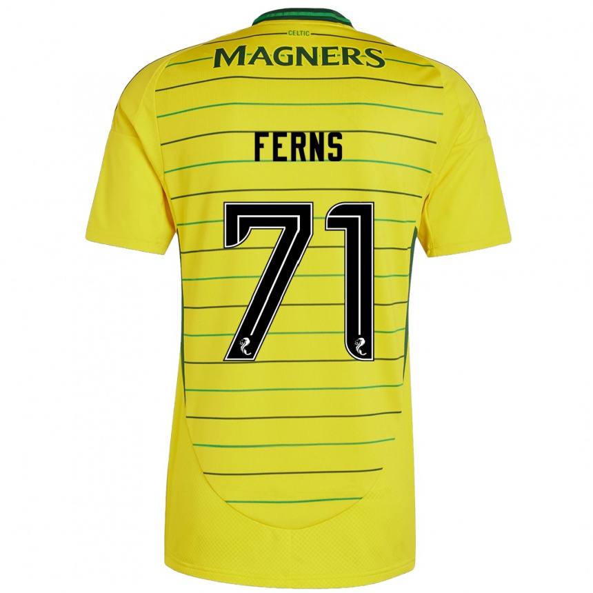 Kids Football Abbie Ferns #71 Yellow Away Jersey 2024/25 T-Shirt Nz