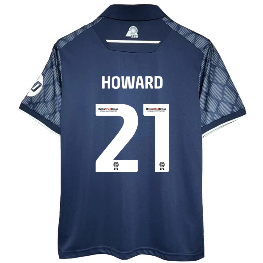 Kids Football Mark Howard #21 Black Away Jersey 2024/25 T-Shirt Nz