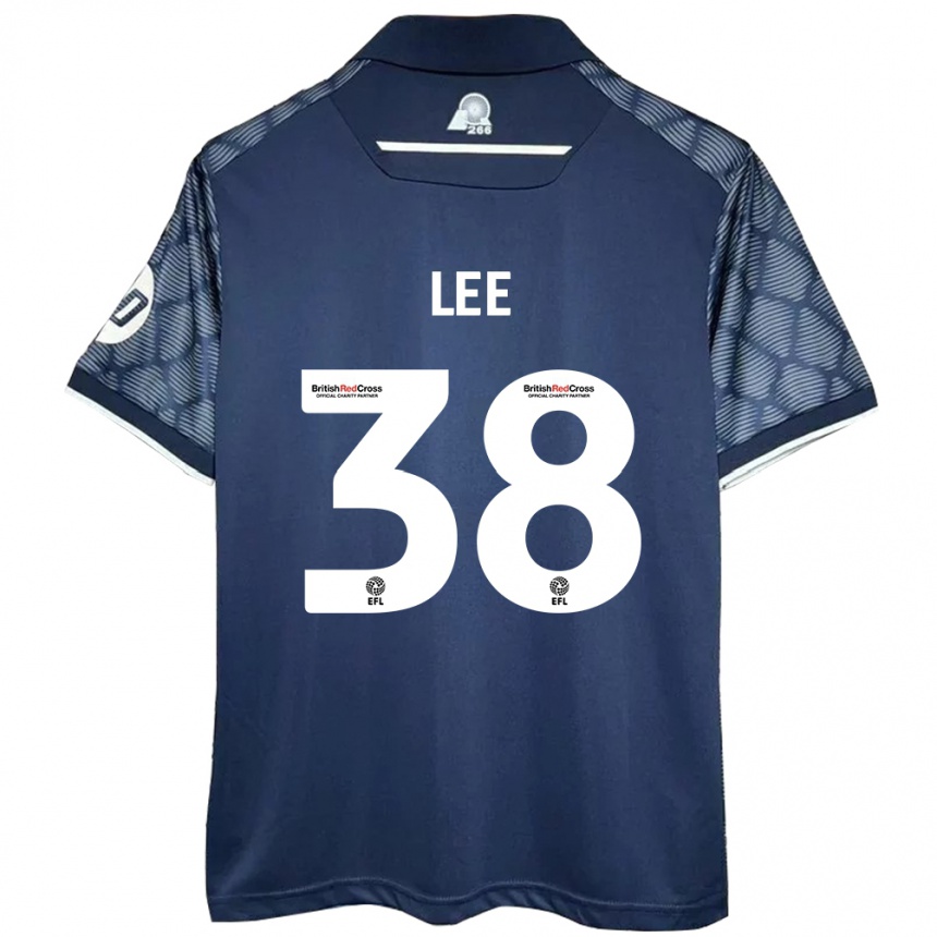 Kids Football Elliot Lee #38 Black Away Jersey 2024/25 T-Shirt Nz