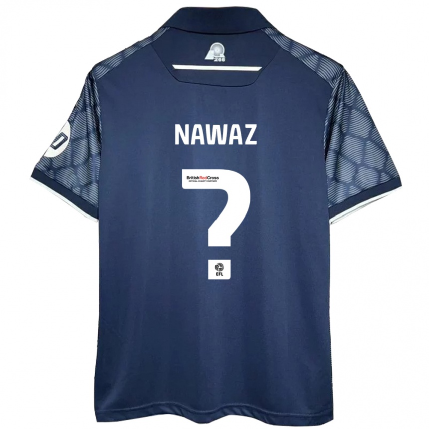 Kids Football Umar Nawaz #0 Black Away Jersey 2024/25 T-Shirt Nz