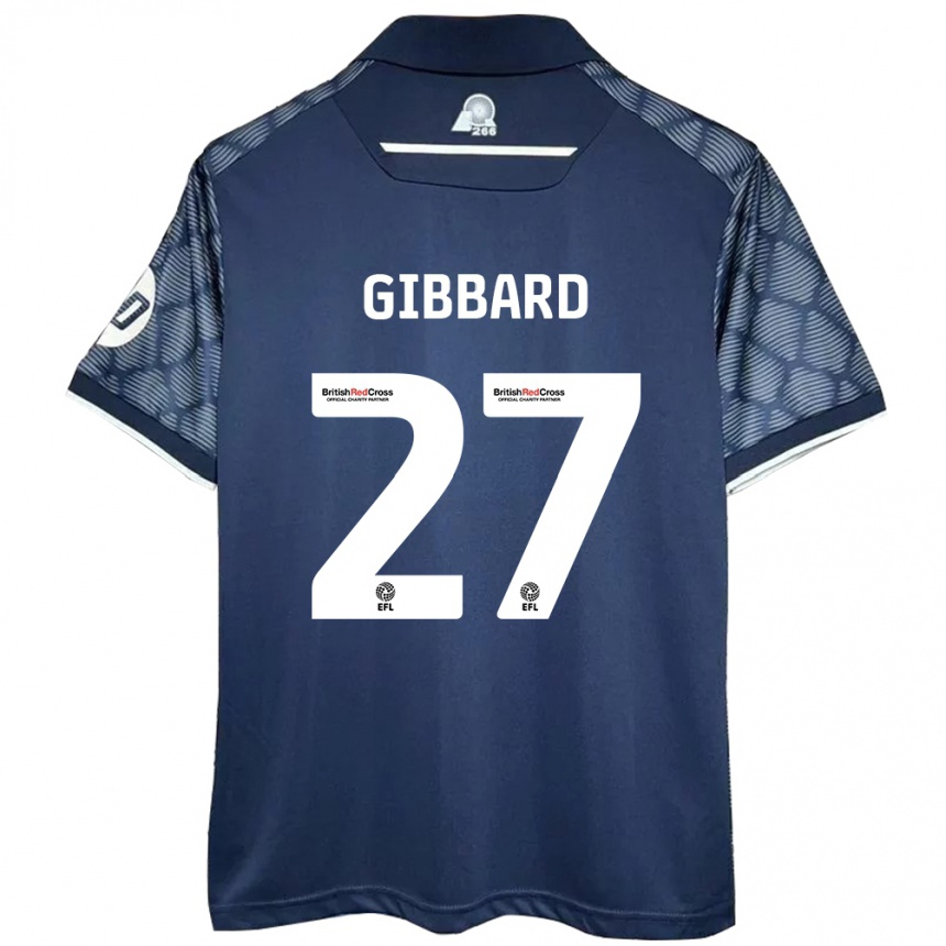 Kids Football Mari Gibbard #27 Black Away Jersey 2024/25 T-Shirt Nz