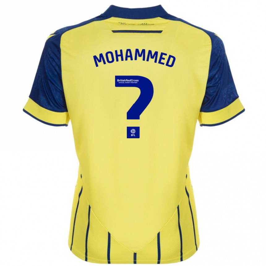 Kids Football Jamal Mohammed #0 Yellow Blue Away Jersey 2024/25 T-Shirt Nz