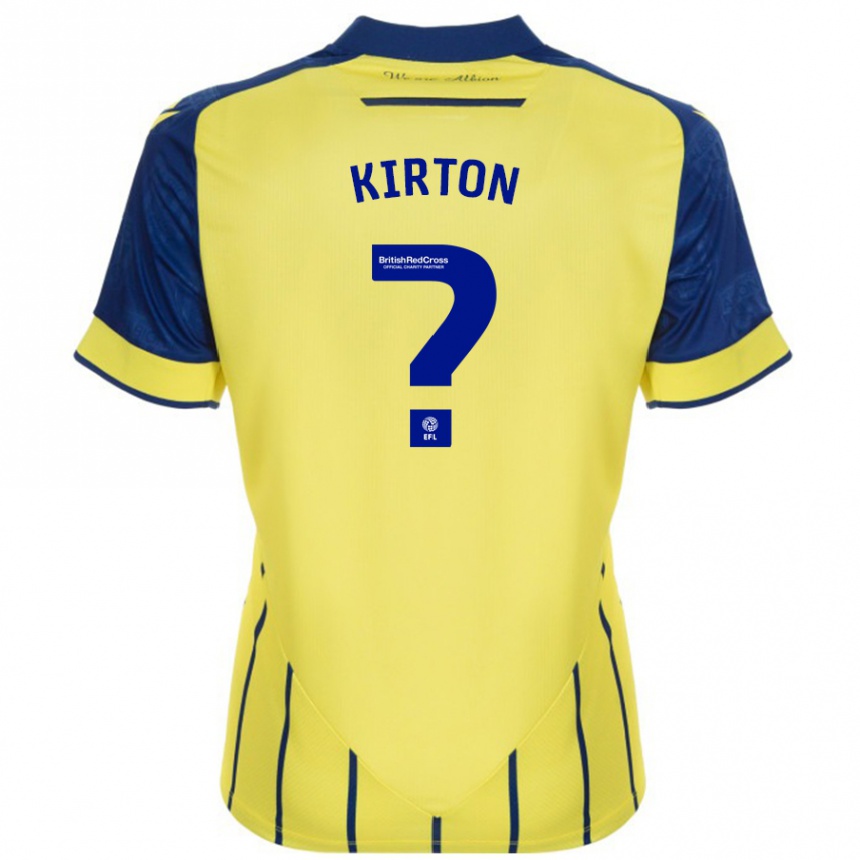 Kids Football Archie Kirton #0 Yellow Blue Away Jersey 2024/25 T-Shirt Nz