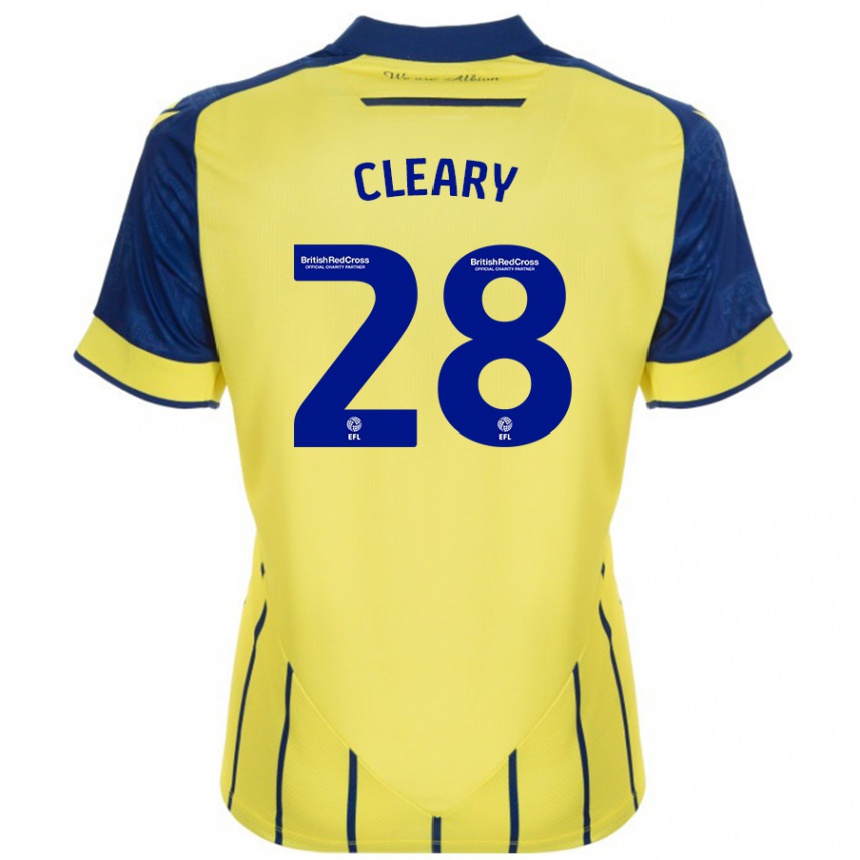 Kids Football Reyes Cleary #28 Yellow Blue Away Jersey 2024/25 T-Shirt Nz