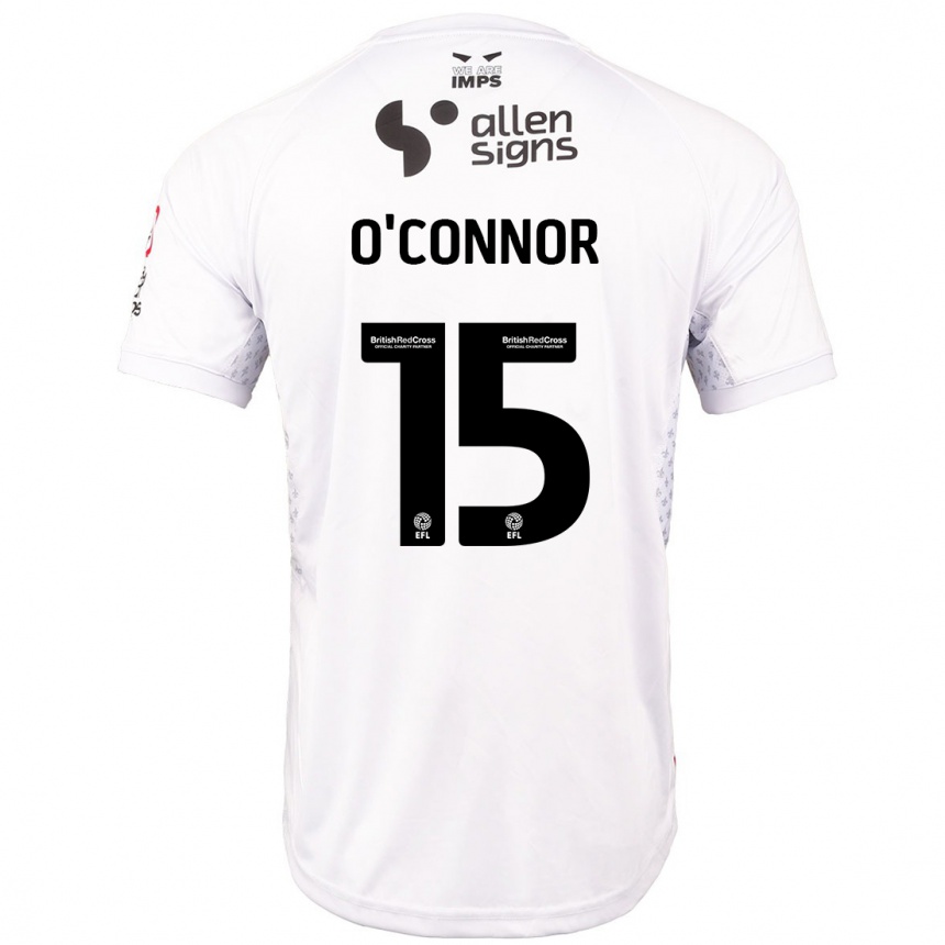 Kids Football Paudie O'connor #15 Red White Away Jersey 2024/25 T-Shirt Nz