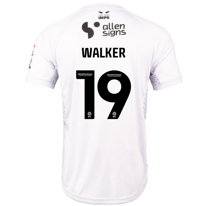 Kids Football Tyler Walker #19 Red White Away Jersey 2024/25 T-Shirt Nz