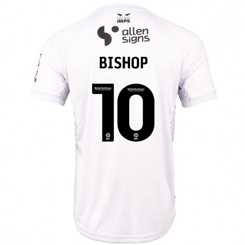 Kids Football Teddy Bishop #10 Red White Away Jersey 2024/25 T-Shirt Nz