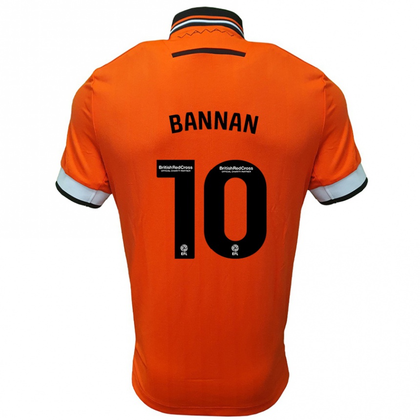 Kids Football Barry Bannan #10 Orange White Away Jersey 2024/25 T-Shirt Nz