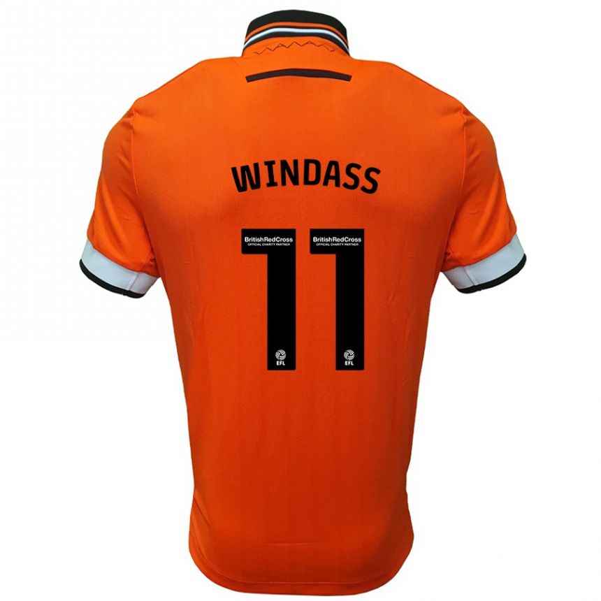 Kids Football Josh Windass #11 Orange White Away Jersey 2024/25 T-Shirt Nz