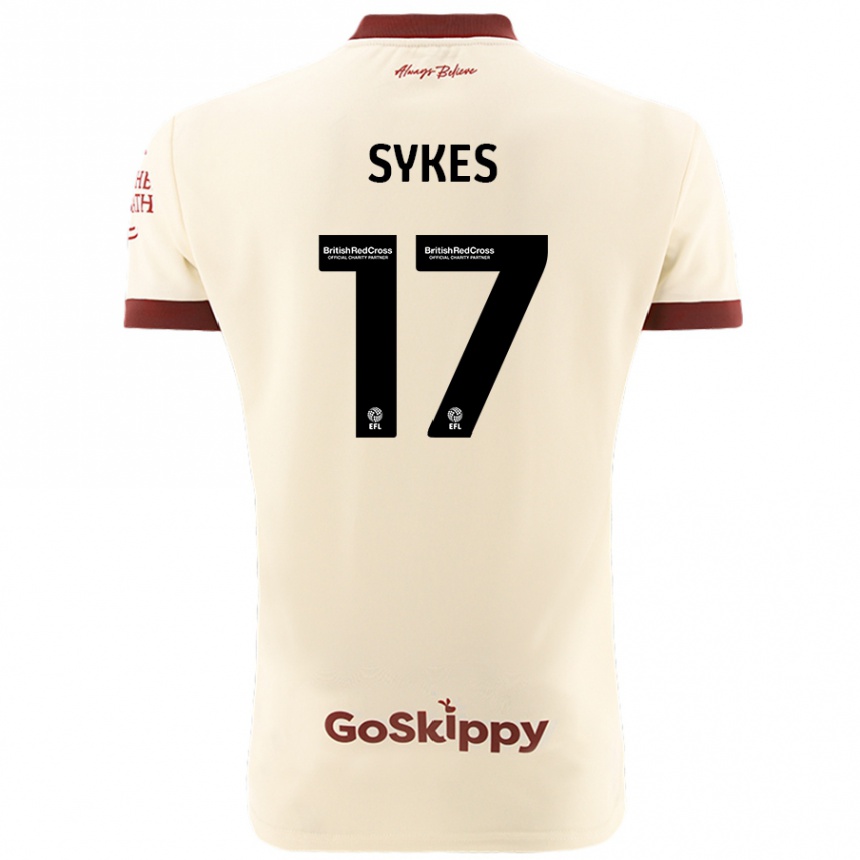 Kids Football Mark Sykes #17 Cream White Away Jersey 2024/25 T-Shirt Nz