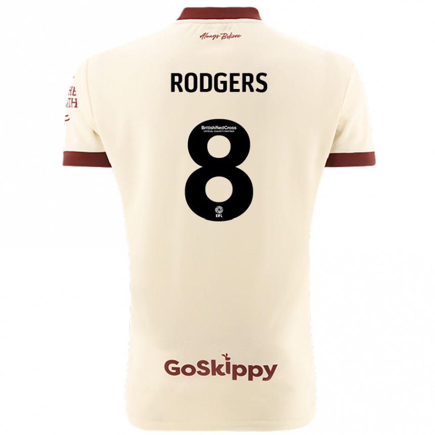 Kids Football Amy Rodgers #8 Cream White Away Jersey 2024/25 T-Shirt Nz