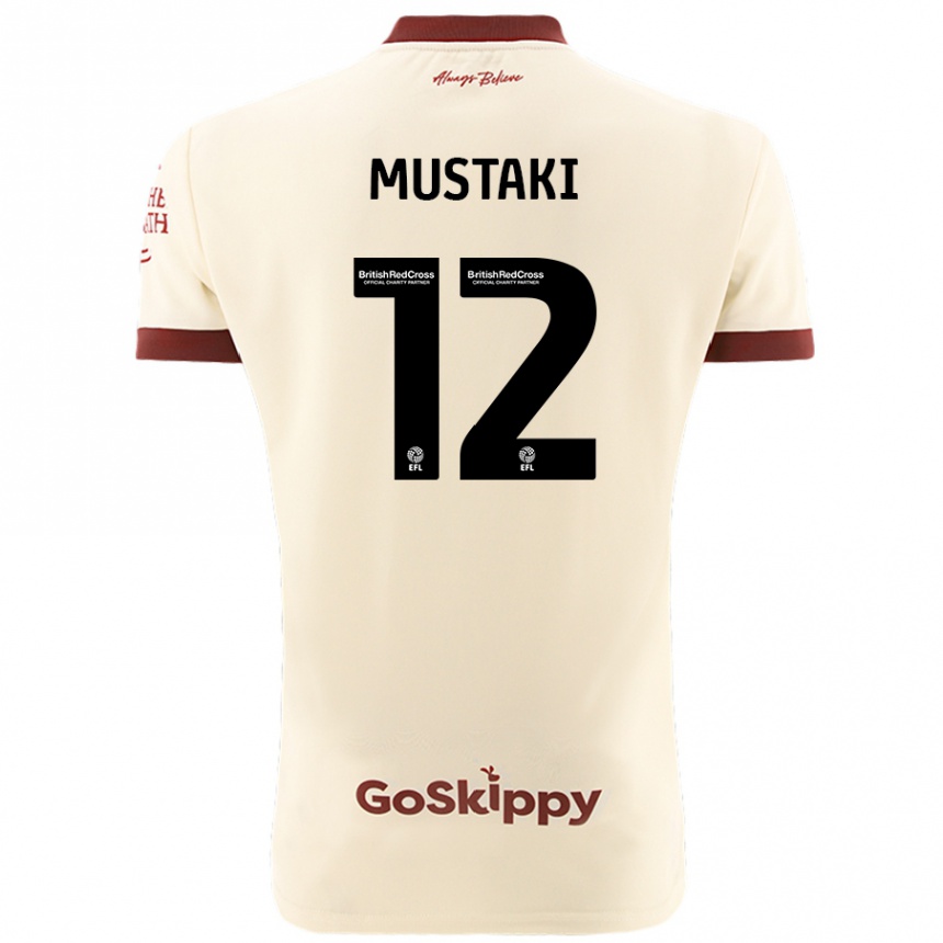 Kids Football Chloe Mustaki #12 Cream White Away Jersey 2024/25 T-Shirt Nz