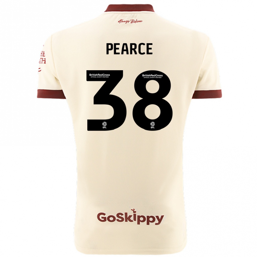 Kids Football Manon Pearce #38 Cream White Away Jersey 2024/25 T-Shirt Nz