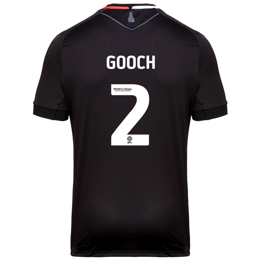 Kids Football Lynden Gooch #2 Black Away Jersey 2024/25 T-Shirt Nz