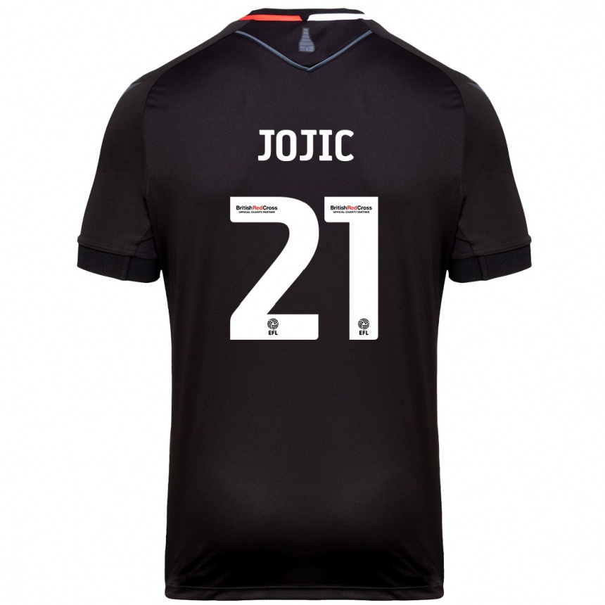 Kids Football Nikola Jojic #21 Black Away Jersey 2024/25 T-Shirt Nz