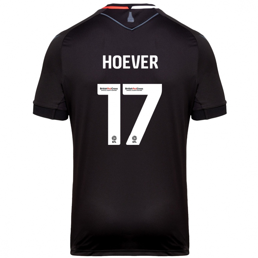 Kids Football Ki-Jana Hoever #17 Black Away Jersey 2024/25 T-Shirt Nz