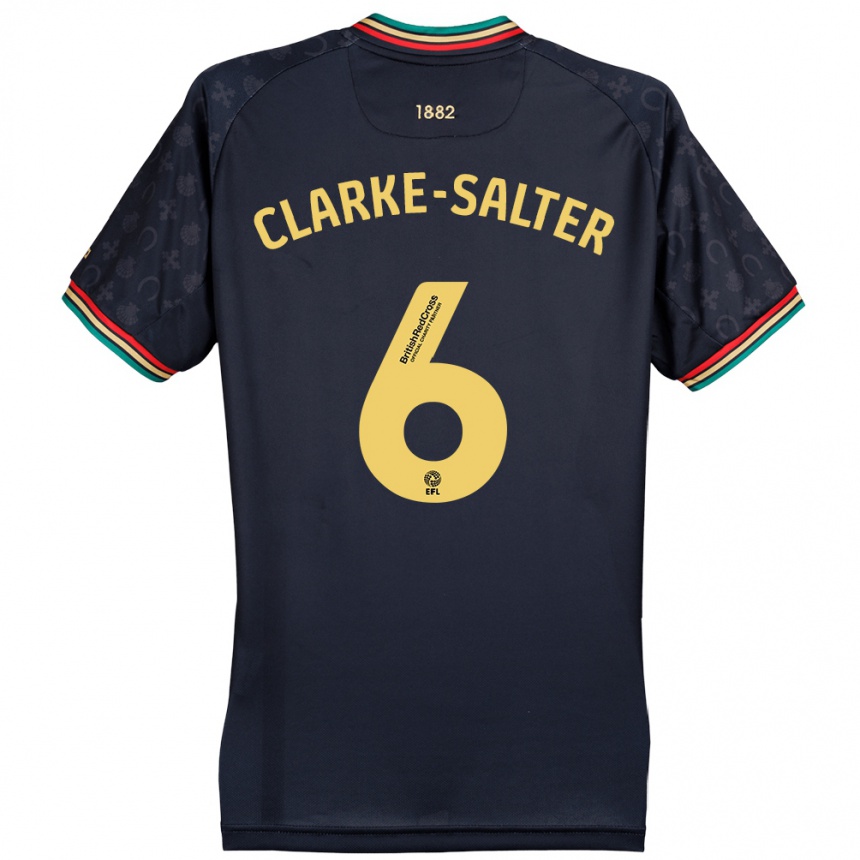 Kids Football Jake Clarke-Salter #6 Dark Navy Blue Away Jersey 2024/25 T-Shirt Nz