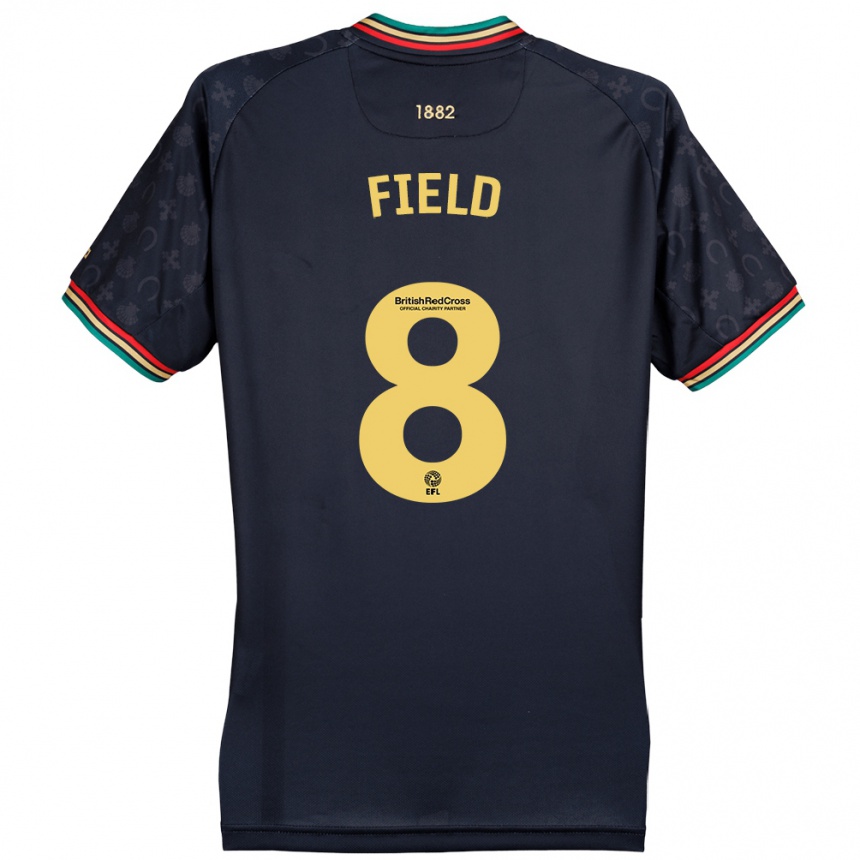 Kids Football Sam Field #8 Dark Navy Blue Away Jersey 2024/25 T-Shirt Nz