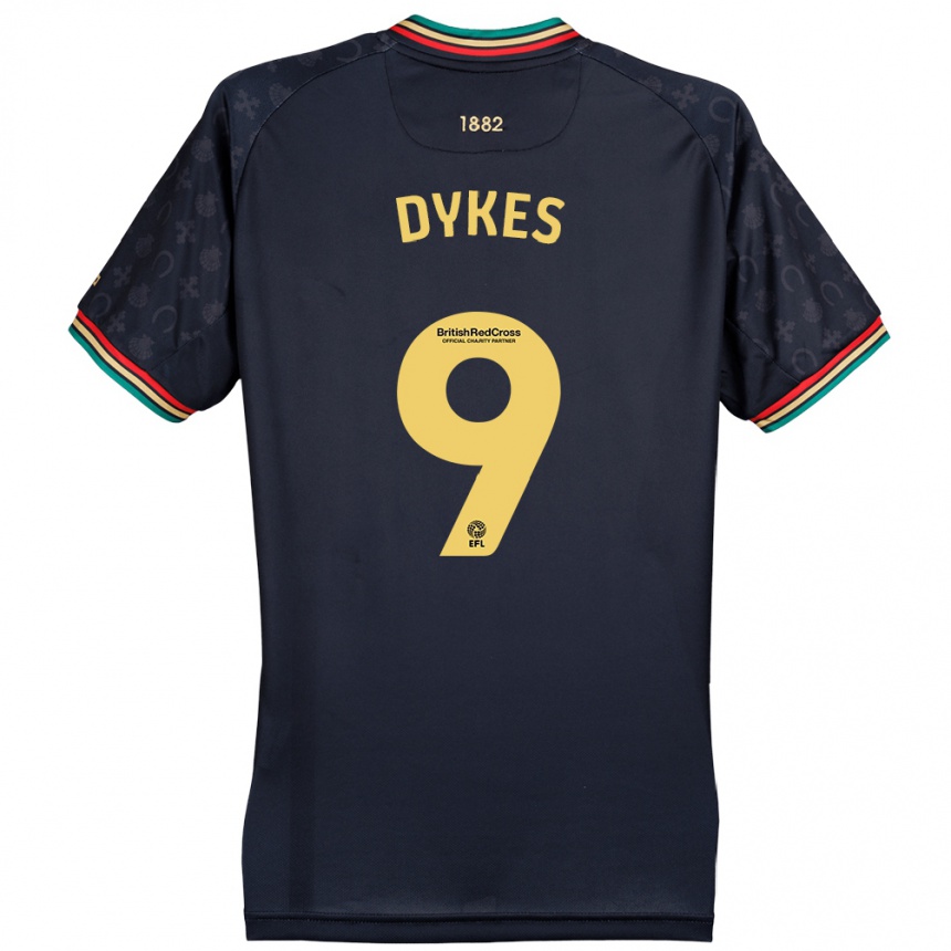 Kids Football Lyndon Dykes #9 Dark Navy Blue Away Jersey 2024/25 T-Shirt Nz