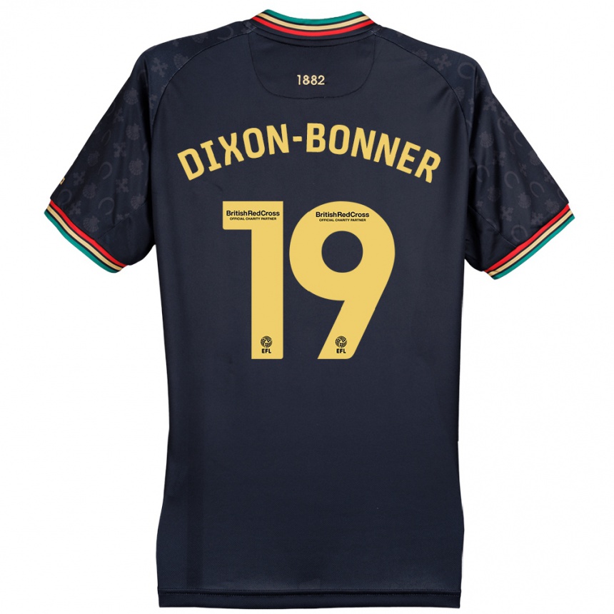 Kids Football Elijah Dixon-Bonner #19 Dark Navy Blue Away Jersey 2024/25 T-Shirt Nz