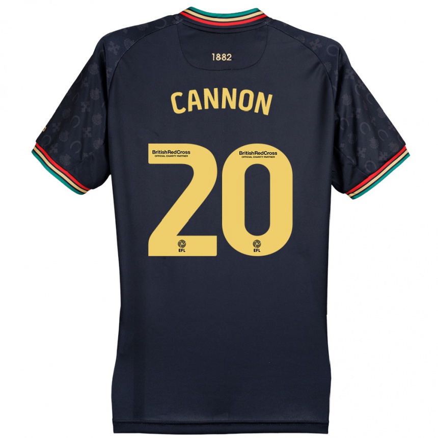 Kids Football Reggie Cannon #20 Dark Navy Blue Away Jersey 2024/25 T-Shirt Nz