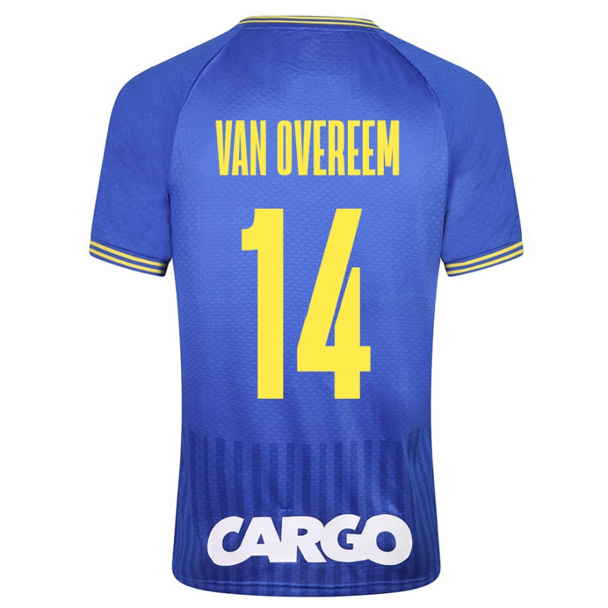 Kids Football Joris Van Overeem #14 White Away Jersey 2024/25 T-Shirt Nz