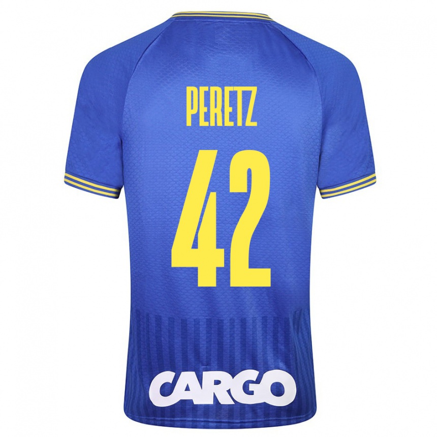 Kids Football Dor Peretz #42 White Away Jersey 2024/25 T-Shirt Nz