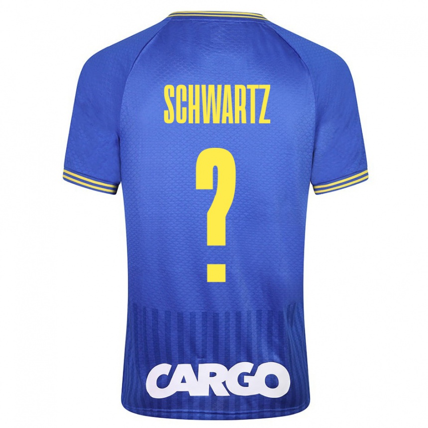 Kids Football Noam Schwartz #0 White Away Jersey 2024/25 T-Shirt Nz