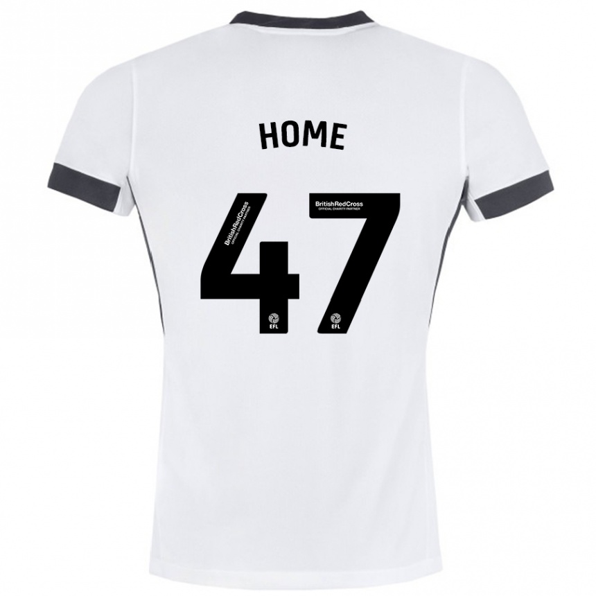 Kids Football Josh Home #47 White Black Away Jersey 2024/25 T-Shirt Nz