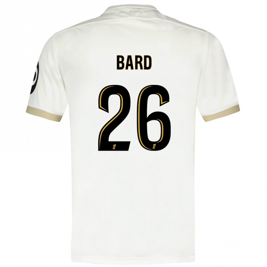 Kids Football Melvin Bard #26 White Gold Away Jersey 2024/25 T-Shirt Nz