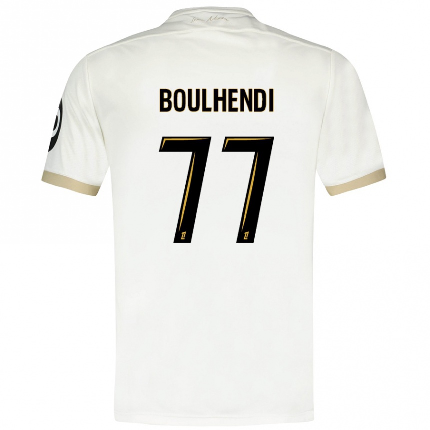 Kids Football Teddy Boulhendi #77 White Gold Away Jersey 2024/25 T-Shirt Nz