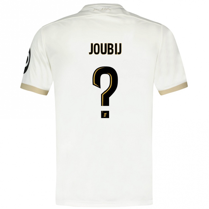 Kids Football Neil Joubij #0 White Gold Away Jersey 2024/25 T-Shirt Nz