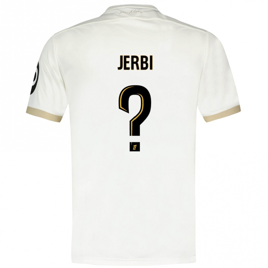 Kids Football Rayan Jerbi #0 White Gold Away Jersey 2024/25 T-Shirt Nz