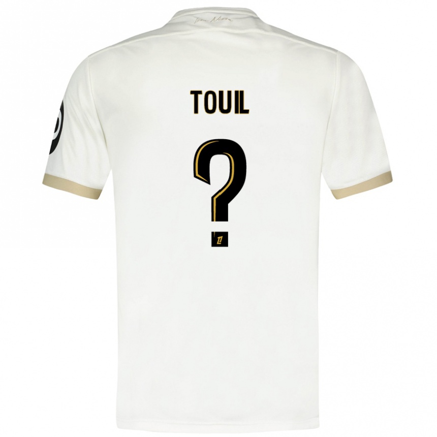 Kids Football Yanis Touil #0 White Gold Away Jersey 2024/25 T-Shirt Nz