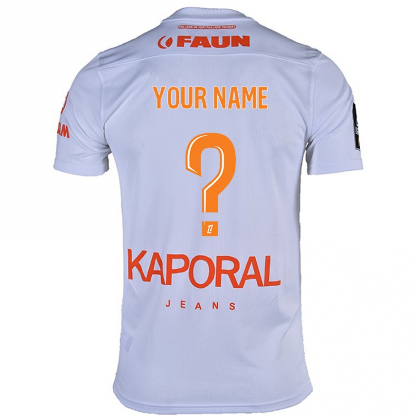 Kids Football Your Name #0 White Away Jersey 2024/25 T-Shirt Nz