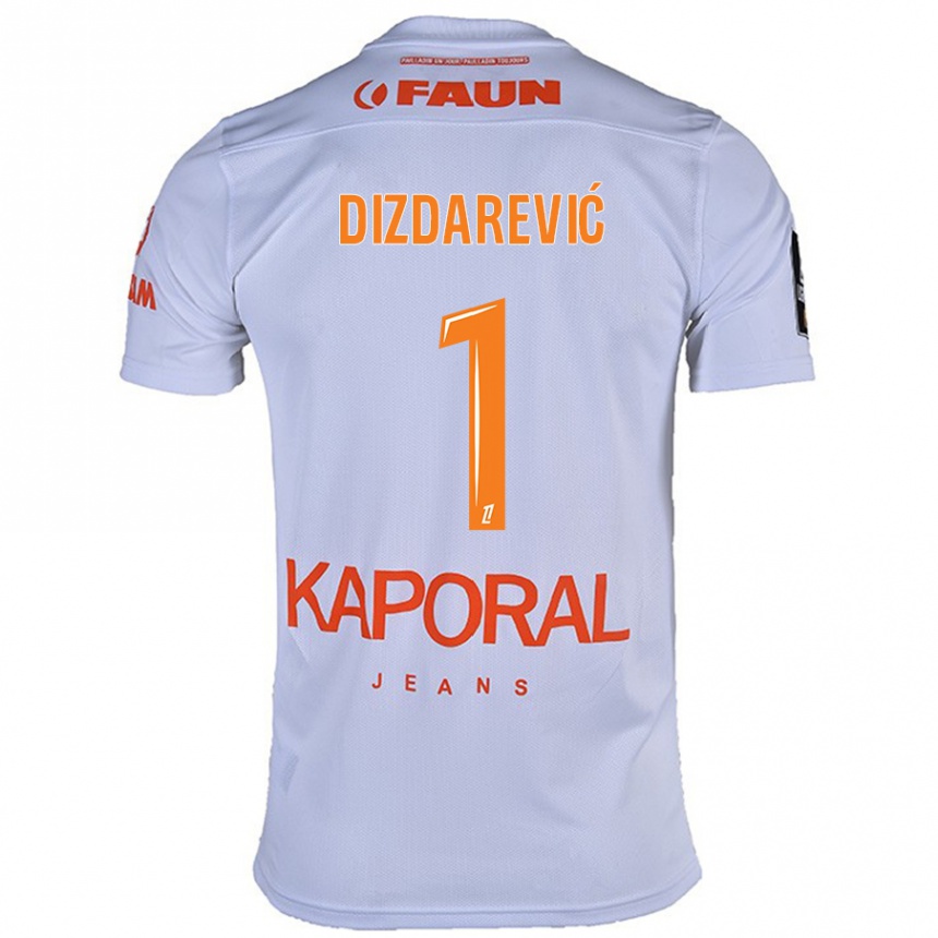 Kids Football Belmin Dizdarevic #1 White Away Jersey 2024/25 T-Shirt Nz