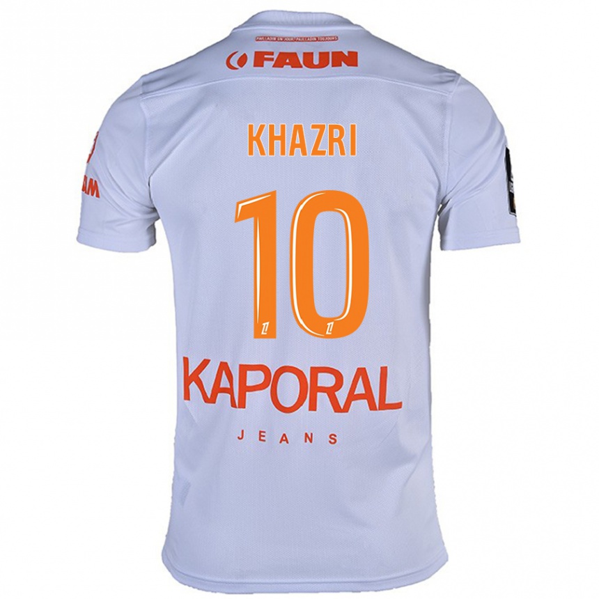 Kids Football Wahbi Khazri #10 White Away Jersey 2024/25 T-Shirt Nz