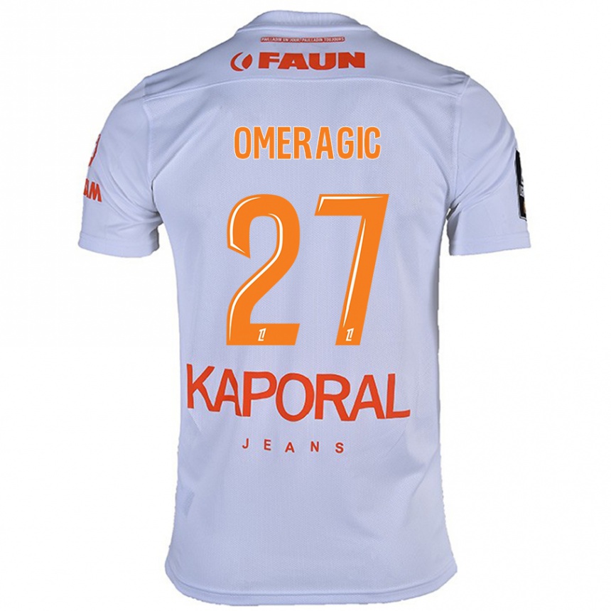 Kids Football Becir Omeragic #27 White Away Jersey 2024/25 T-Shirt Nz