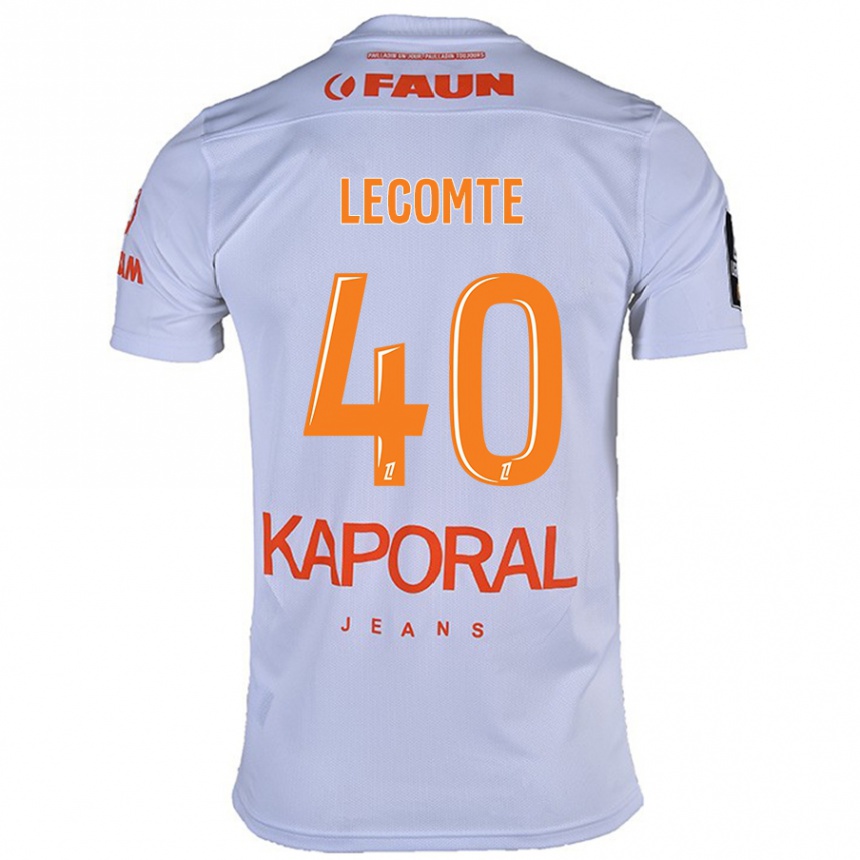 Kids Football Benjamin Lecomte #40 White Away Jersey 2024/25 T-Shirt Nz