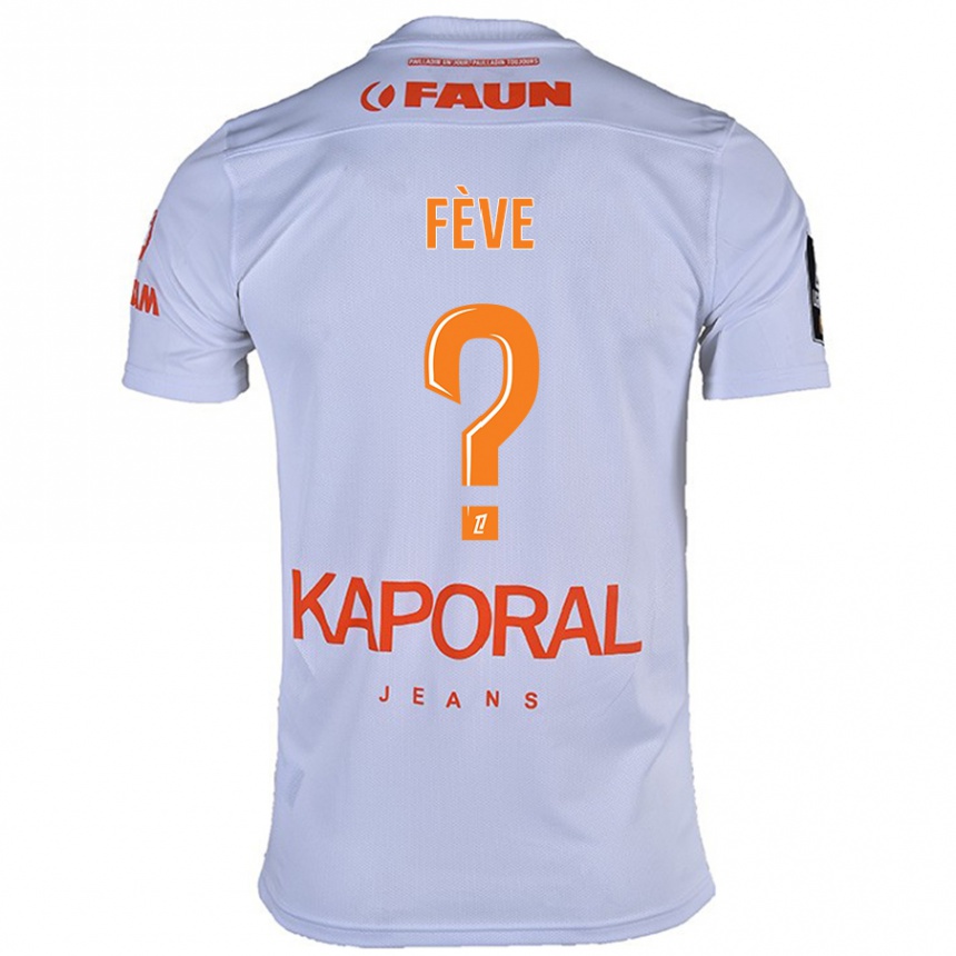 Kids Football Lino Fève #0 White Away Jersey 2024/25 T-Shirt Nz