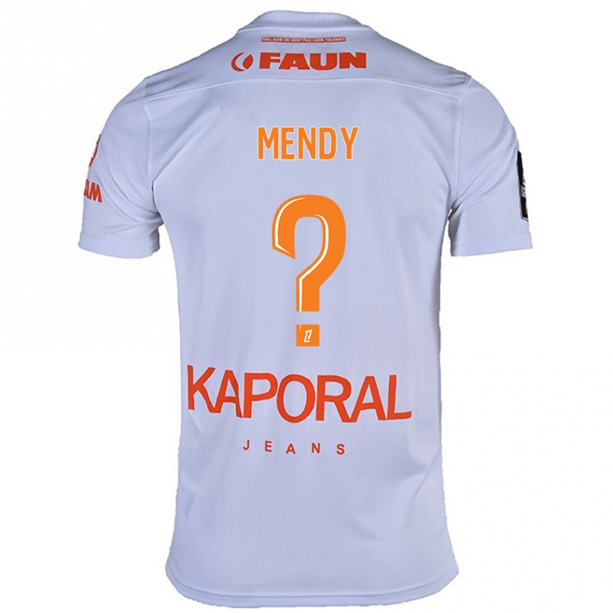 Kids Football Kélyan Mendy #0 White Away Jersey 2024/25 T-Shirt Nz