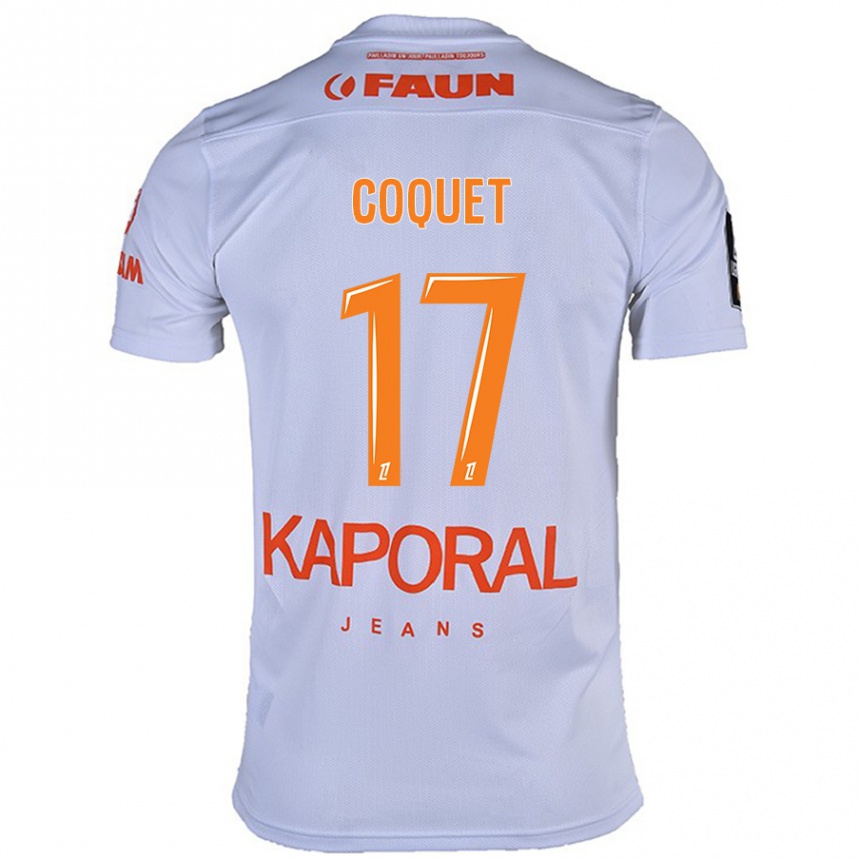 Kids Football Judith Coquet #17 White Away Jersey 2024/25 T-Shirt Nz