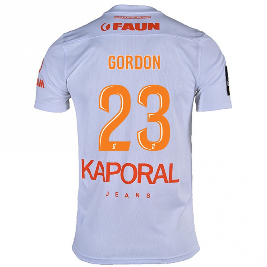 Kids Football Sh'nia Gordon #23 White Away Jersey 2024/25 T-Shirt Nz