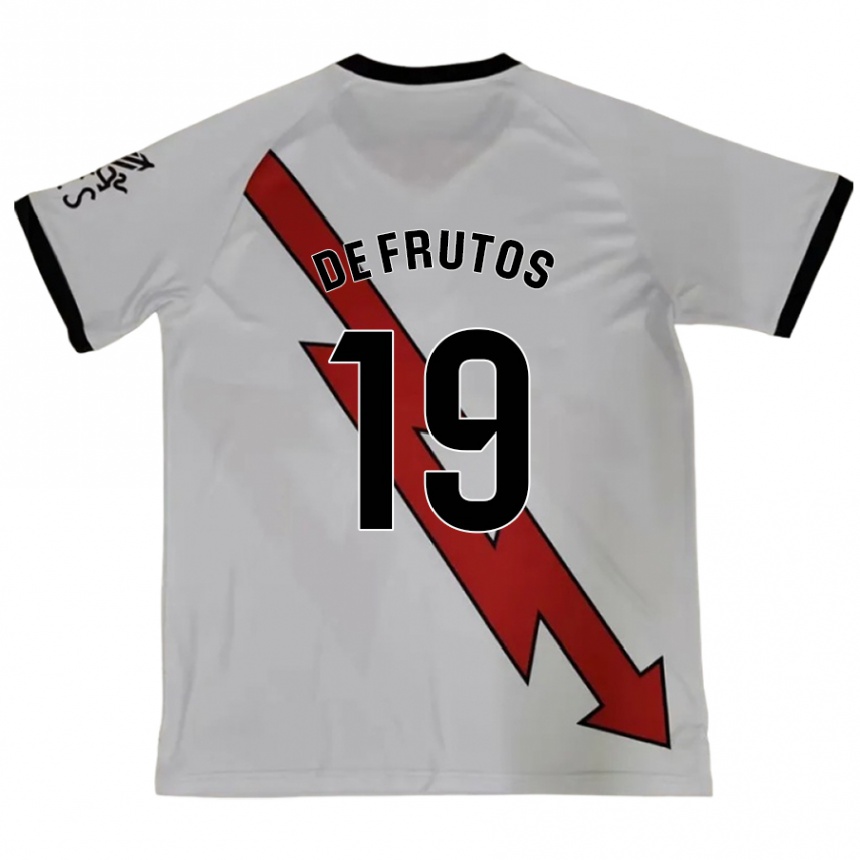 Kids Football Jorge De Frutos #19 Red Away Jersey 2024/25 T-Shirt Nz