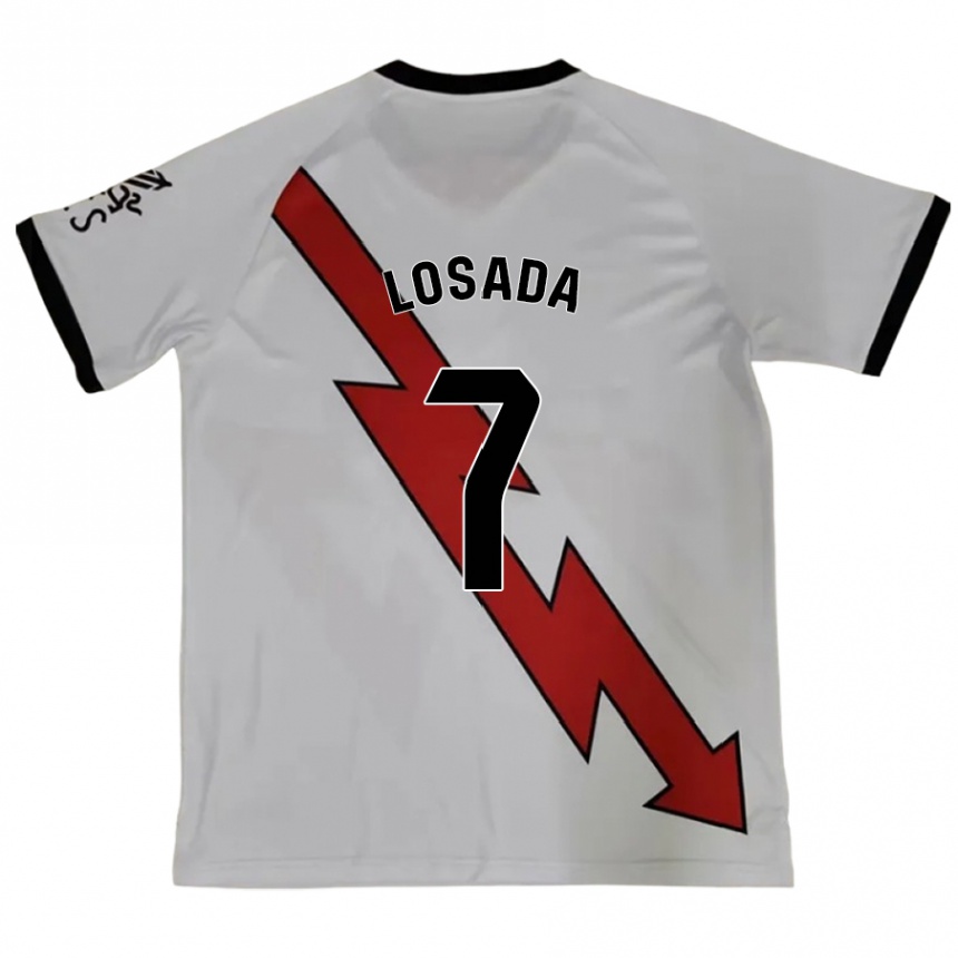 Kids Football Juan Losada #7 Red Away Jersey 2024/25 T-Shirt Nz