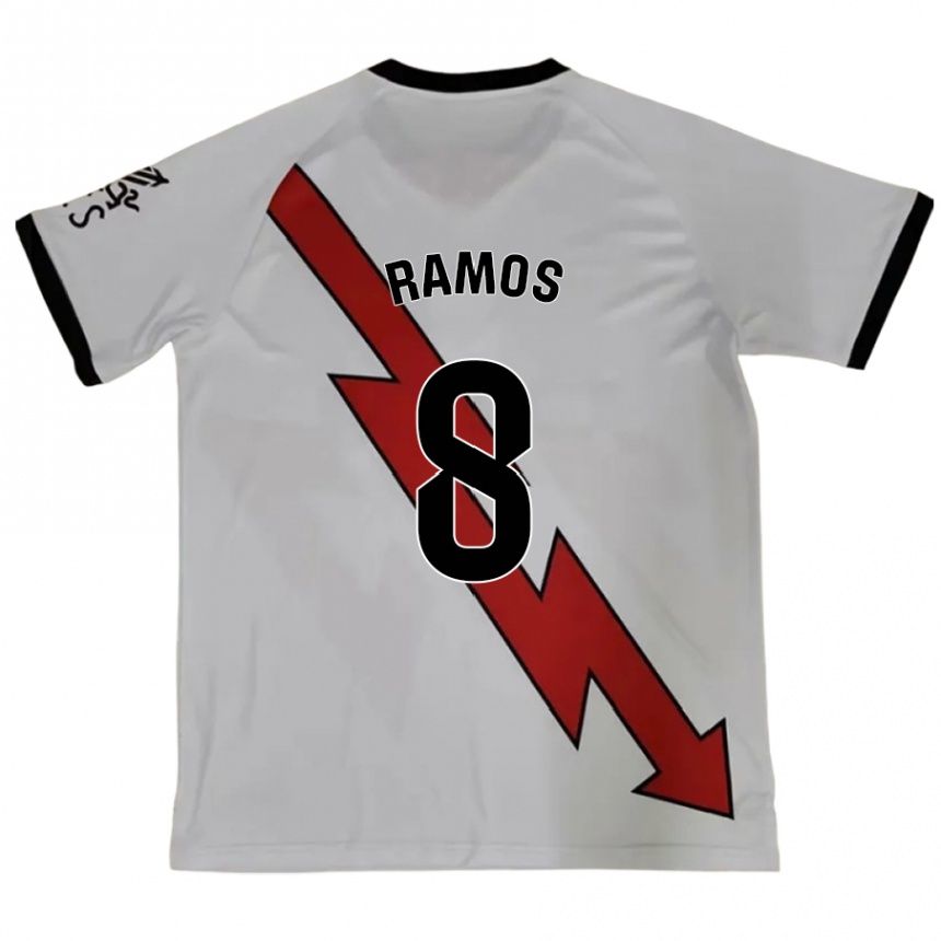 Kids Football Iván Ramos #8 Red Away Jersey 2024/25 T-Shirt Nz