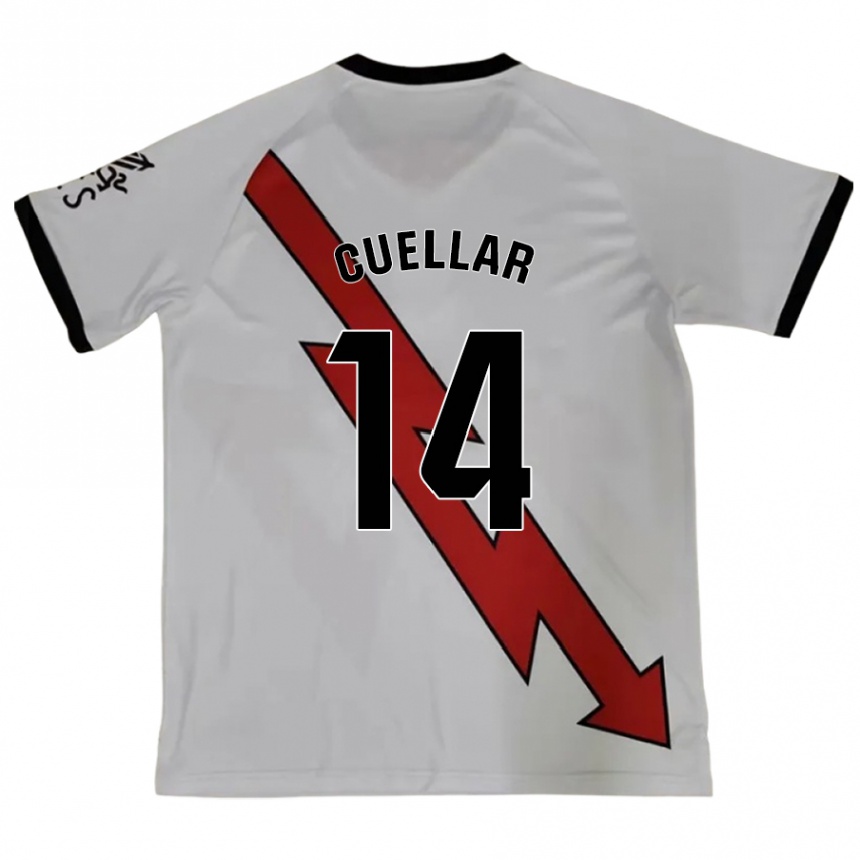 Kids Football Alberto Cuéllar #14 Red Away Jersey 2024/25 T-Shirt Nz