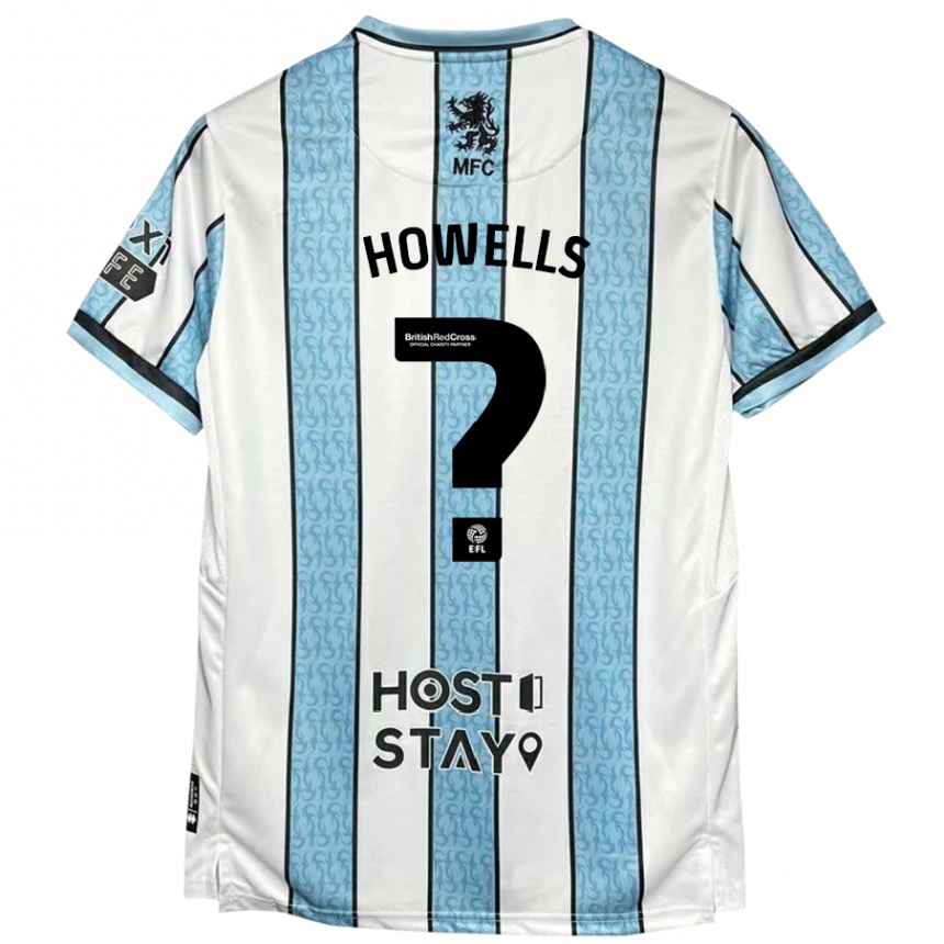 Kids Football Max Howells #0 White Blue Away Jersey 2024/25 T-Shirt Nz