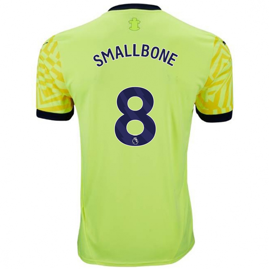 Kids Football Will Smallbone #8 Yellow Away Jersey 2024/25 T-Shirt Nz