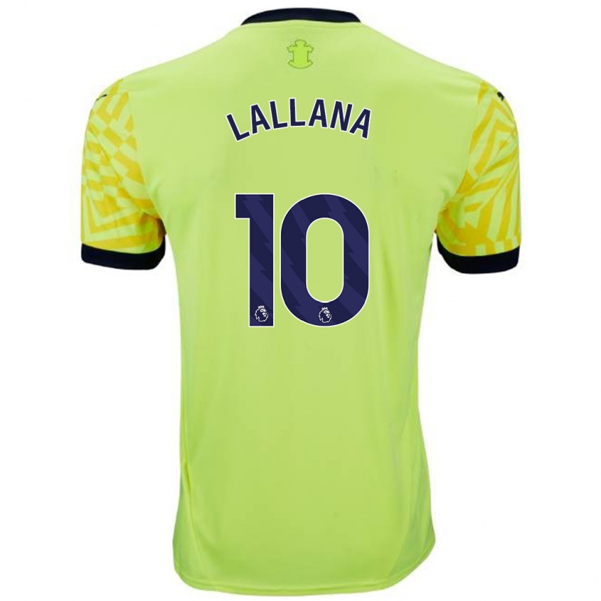 Kids Football Adam Lallana #10 Yellow Away Jersey 2024/25 T-Shirt Nz